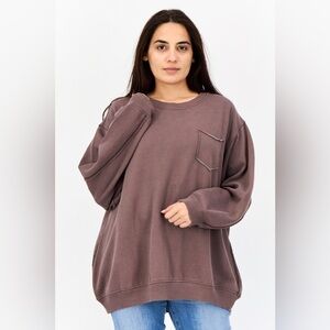 Aerie Relaxed Fit Brown Sweatshirt